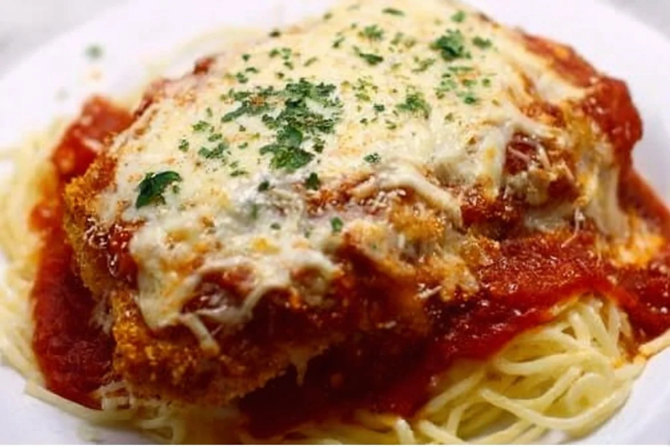 Baked Chicken Parmesan Chicken Parmesan Baked Chicken Parmesan with crispy chicken, marinara sauce, and melted cheese