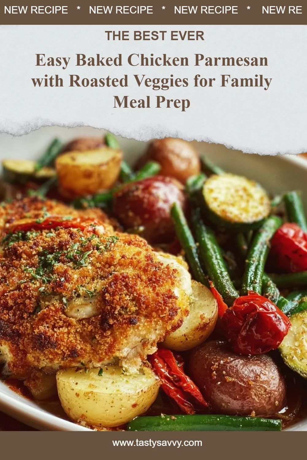 Baked Chicken Parmesan with Veggies