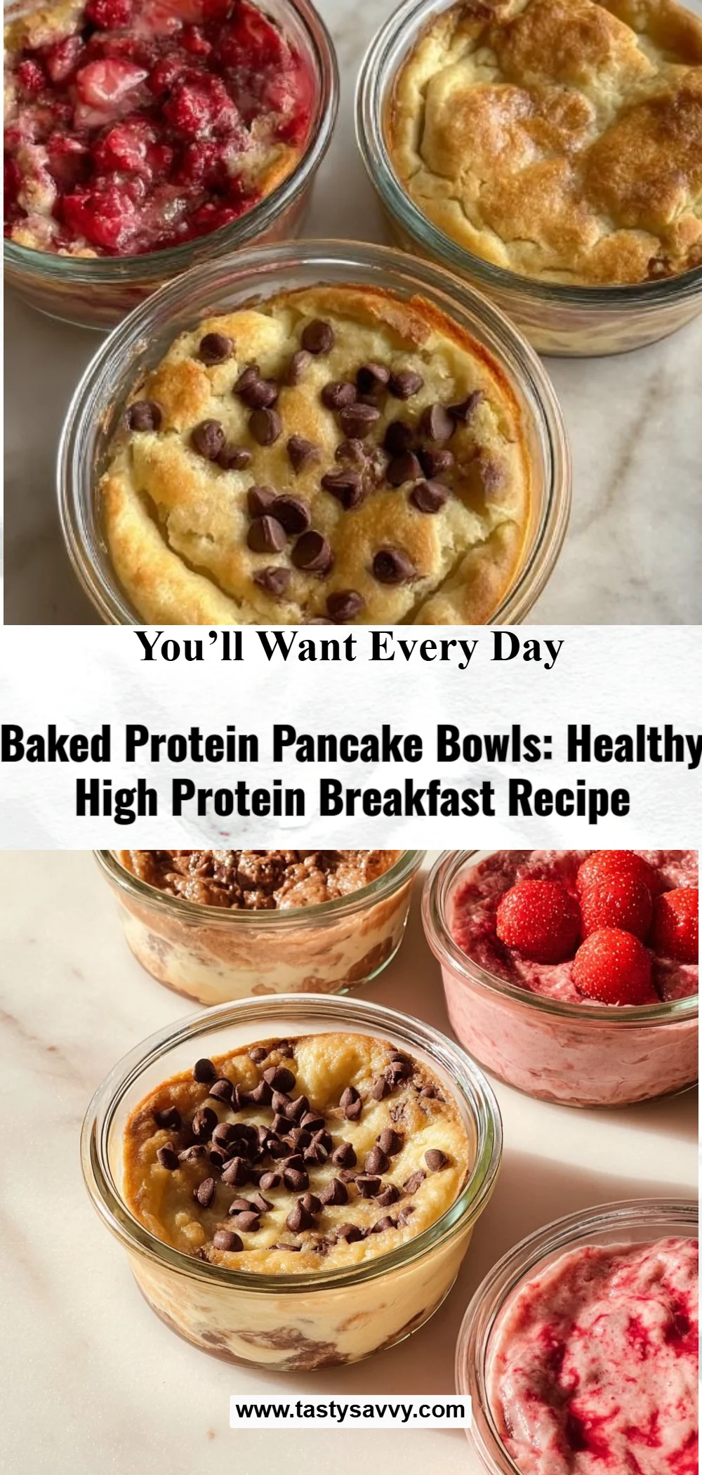 Baked Protein Pancake Bowls protein pancake Baked Protein Pancake Bowls
