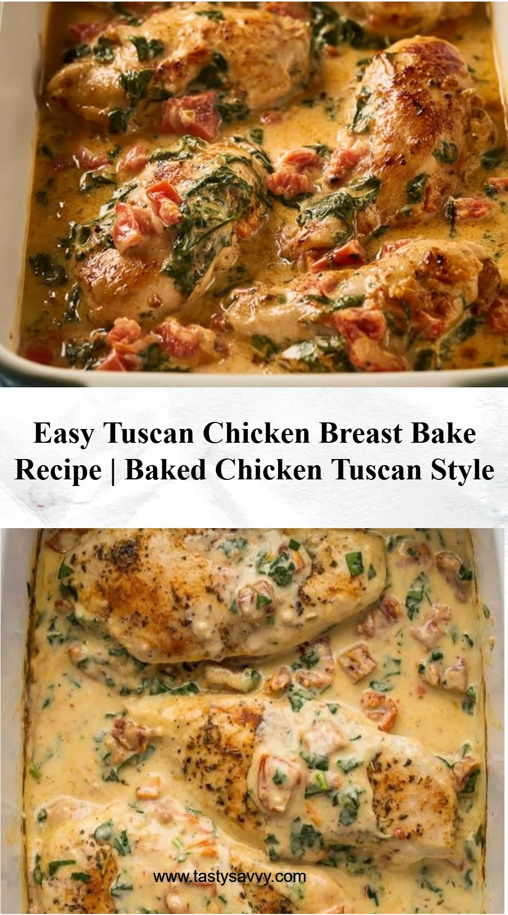 Baked Tuscan Chicken Breast