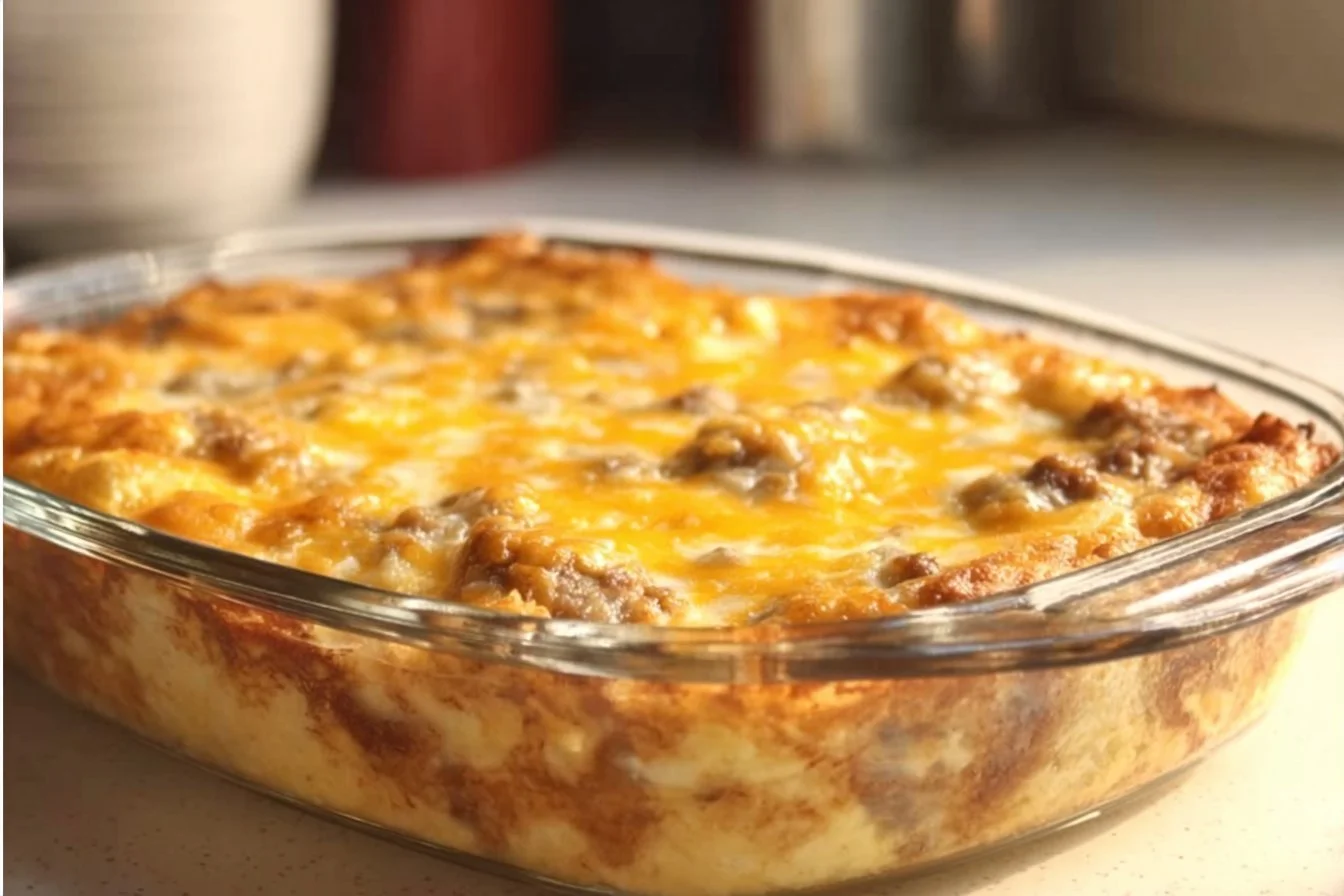 Biscuits and Gravy with Sausage and Egg Breakfast Casserole breakfast casserole Biscuits and Gravy Breakfast Casserole with Sausage and Egg