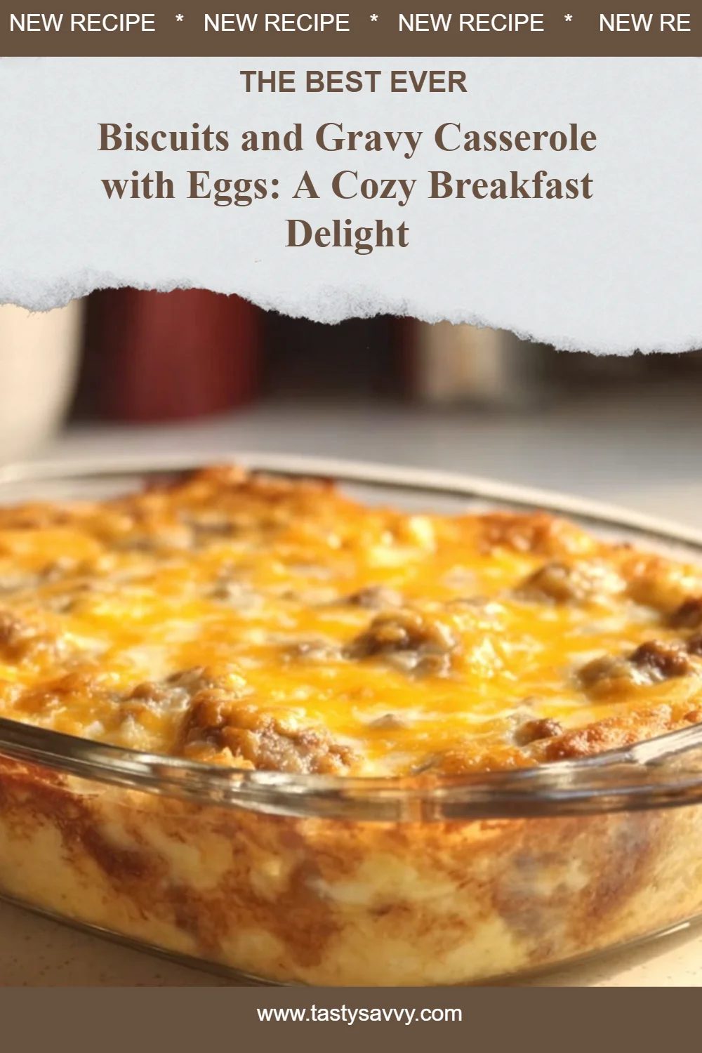 Biscuits and Gravy with Sausage and Egg Breakfast Casserole breakfast casserole Biscuits and Gravy with Sausage and Egg Breakfast Casserole