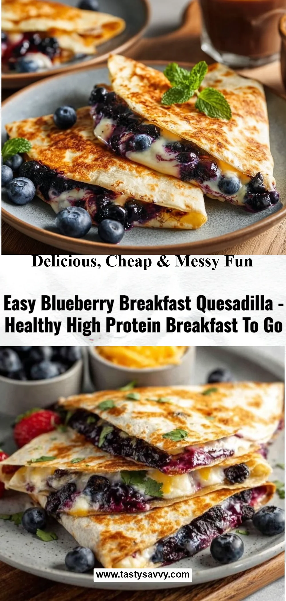 Blueberry Breakfast Quesadilla