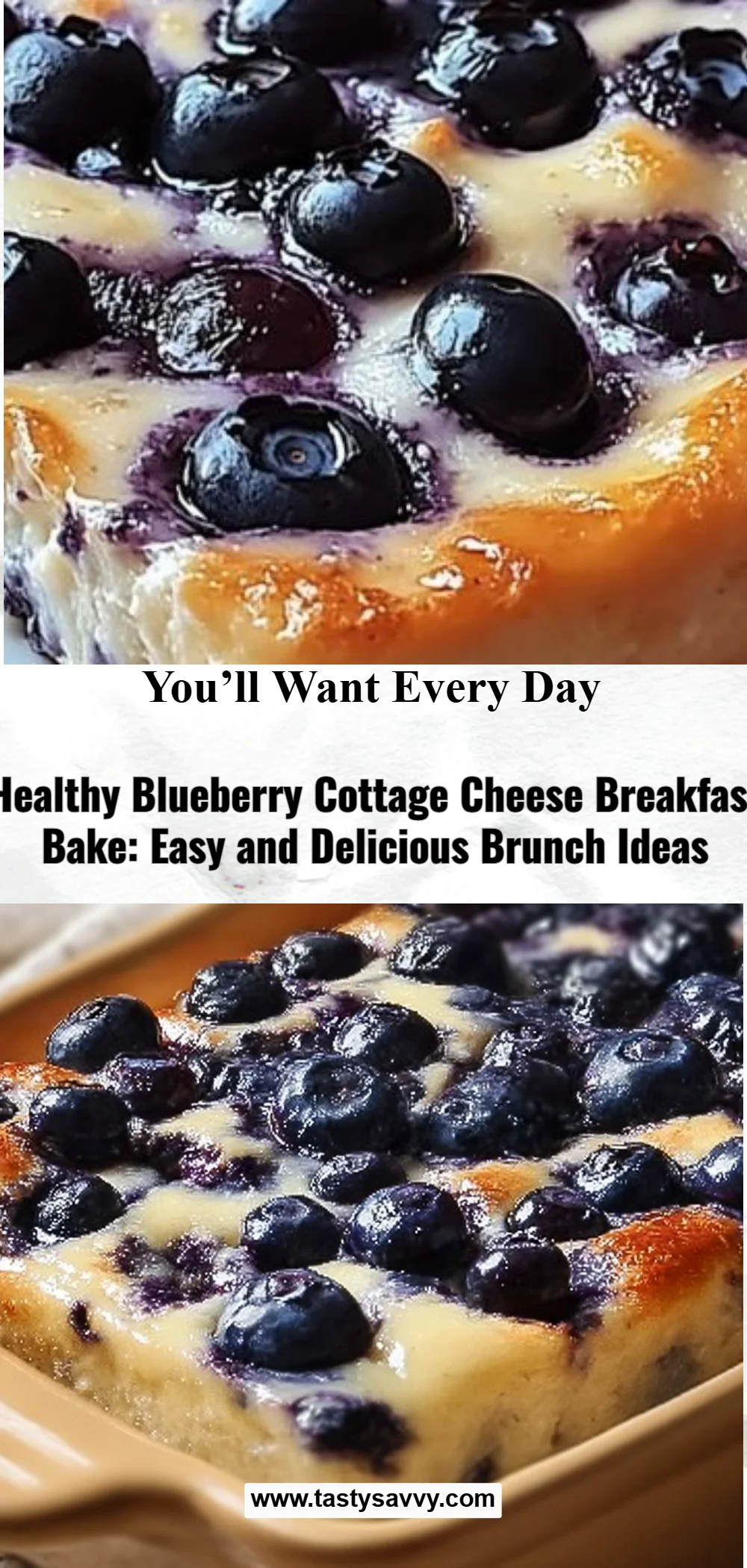 Blueberry Cottage Cheese Breakfast Bake