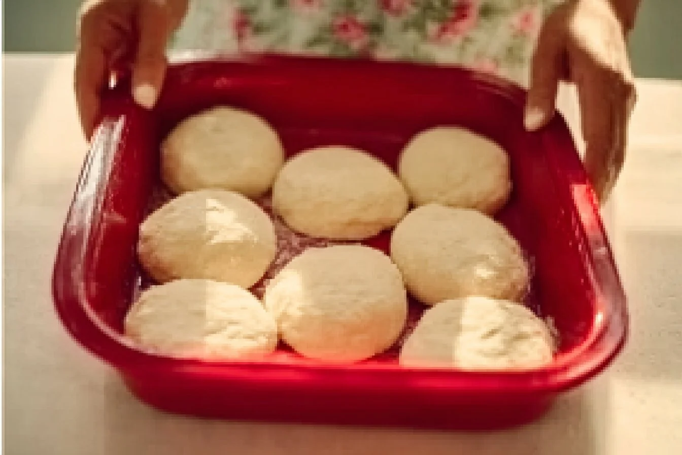 Delicious breakfast biscuit casserole topped with fluffy biscuits and savory ingredients.