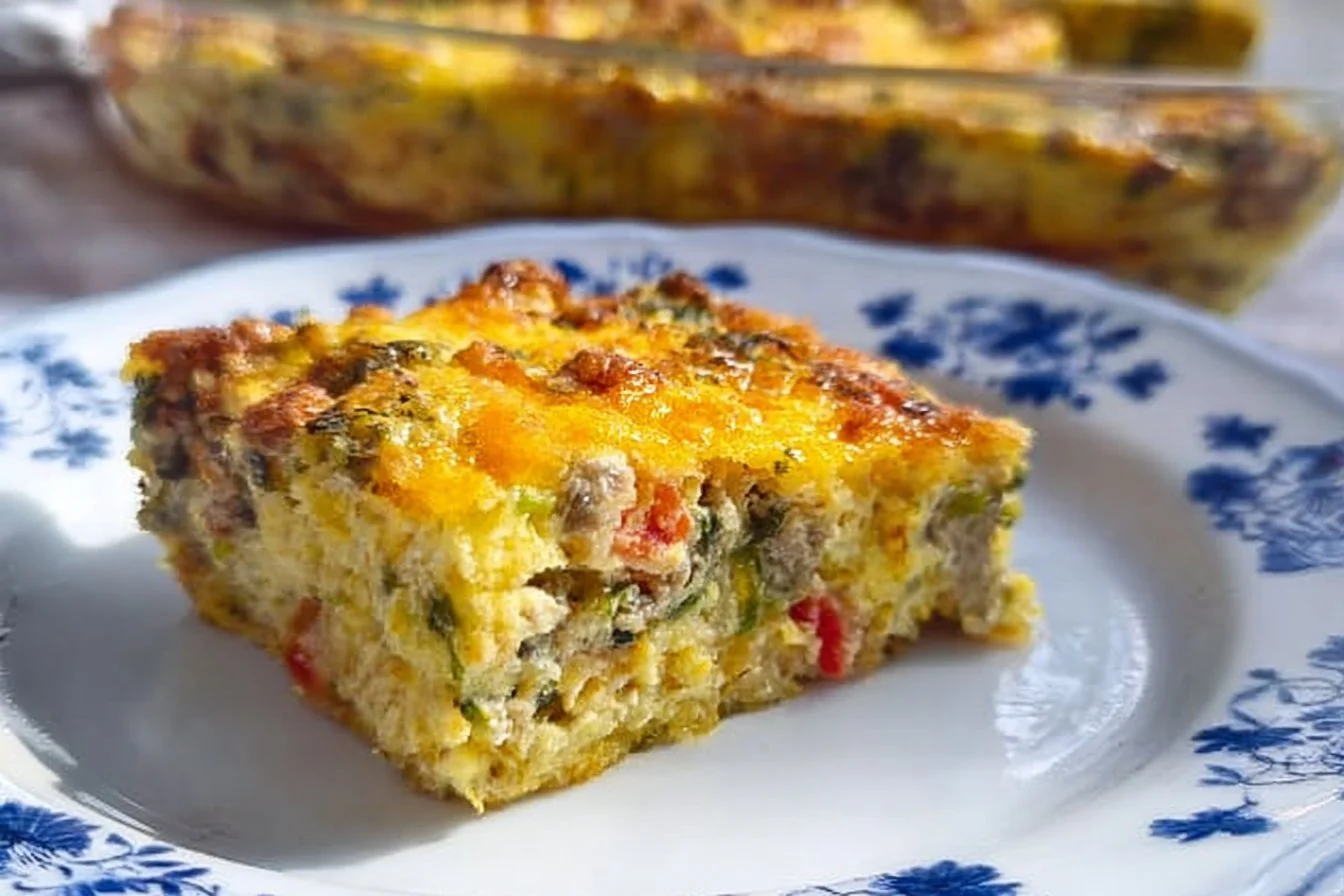 Breakfast Casserole breakfast casserole Delicious breakfast casserole with eggs, cheese, and vegetables ready to serve