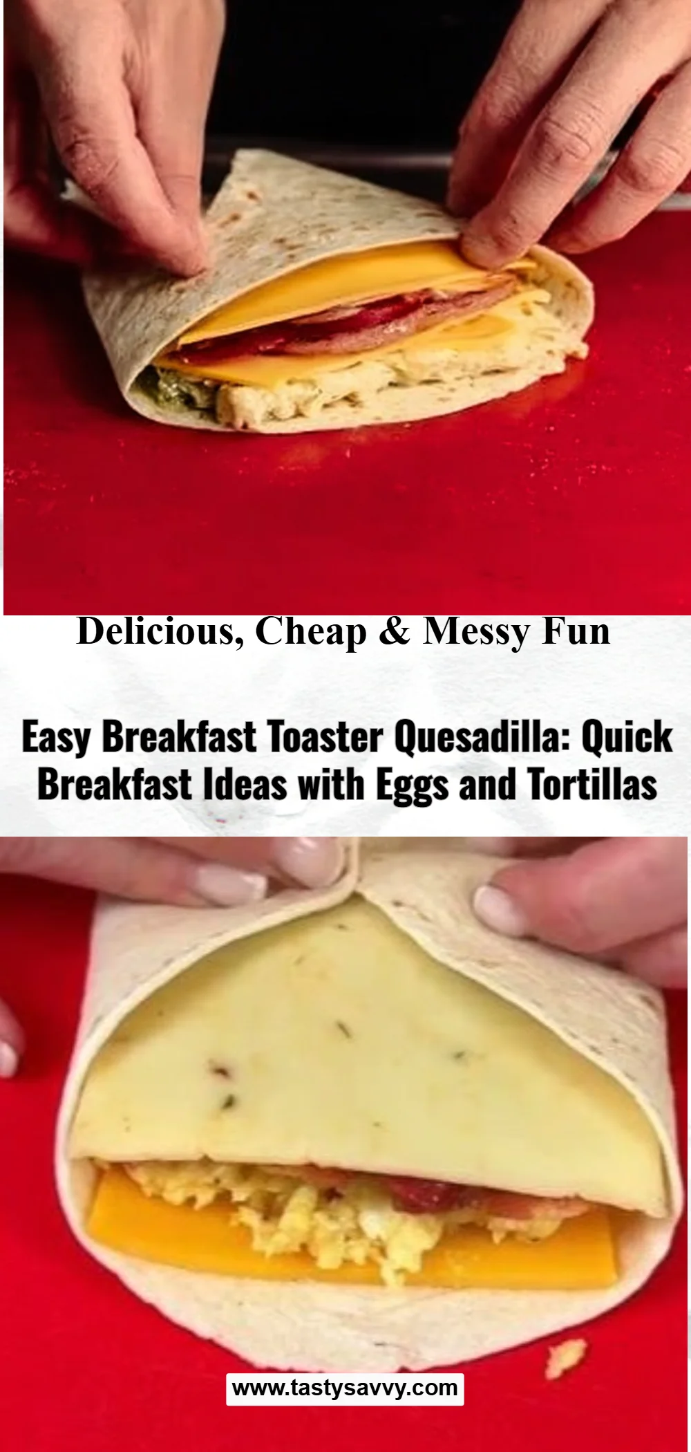 Breakfast Toaster Quesadilla