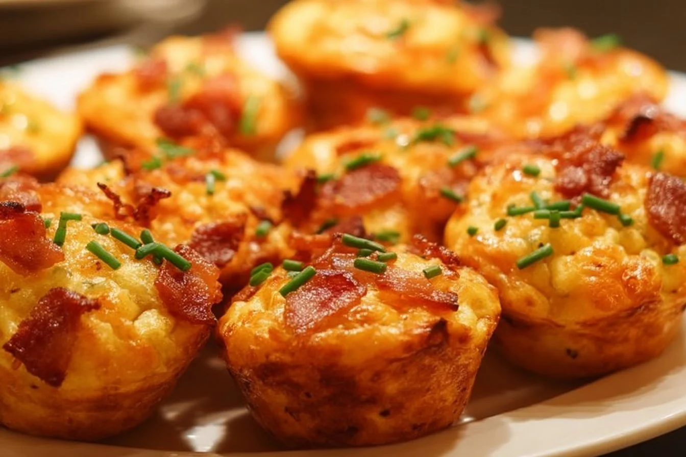 Delicious Cheddar Bacon Muffins fresh from the oven