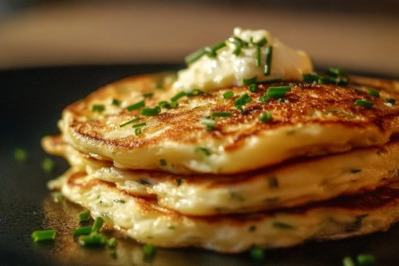 Cheese and Chive Pancakes