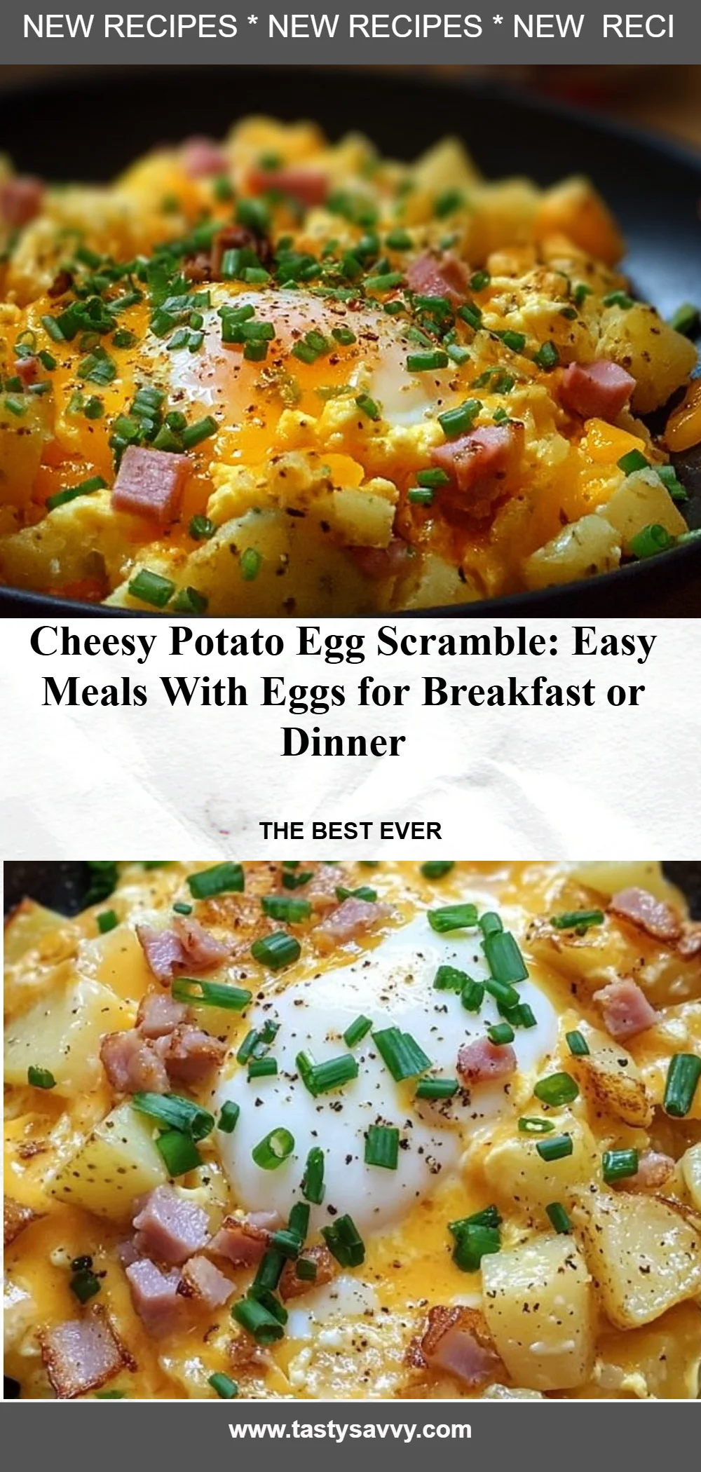 Cheesy Potato Egg Scramble