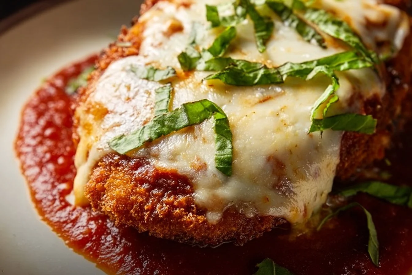Chicken Parmesan Chicken Parmesan Delicious Chicken Parmesan topped with marinara sauce and melted cheese