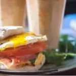 Plate of chorizo and eggs for a hearty breakfast