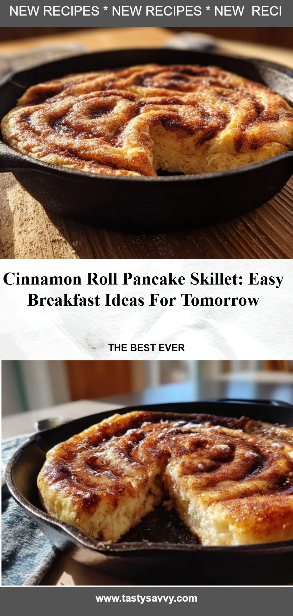 Cinnamon Roll Pancake Skillet