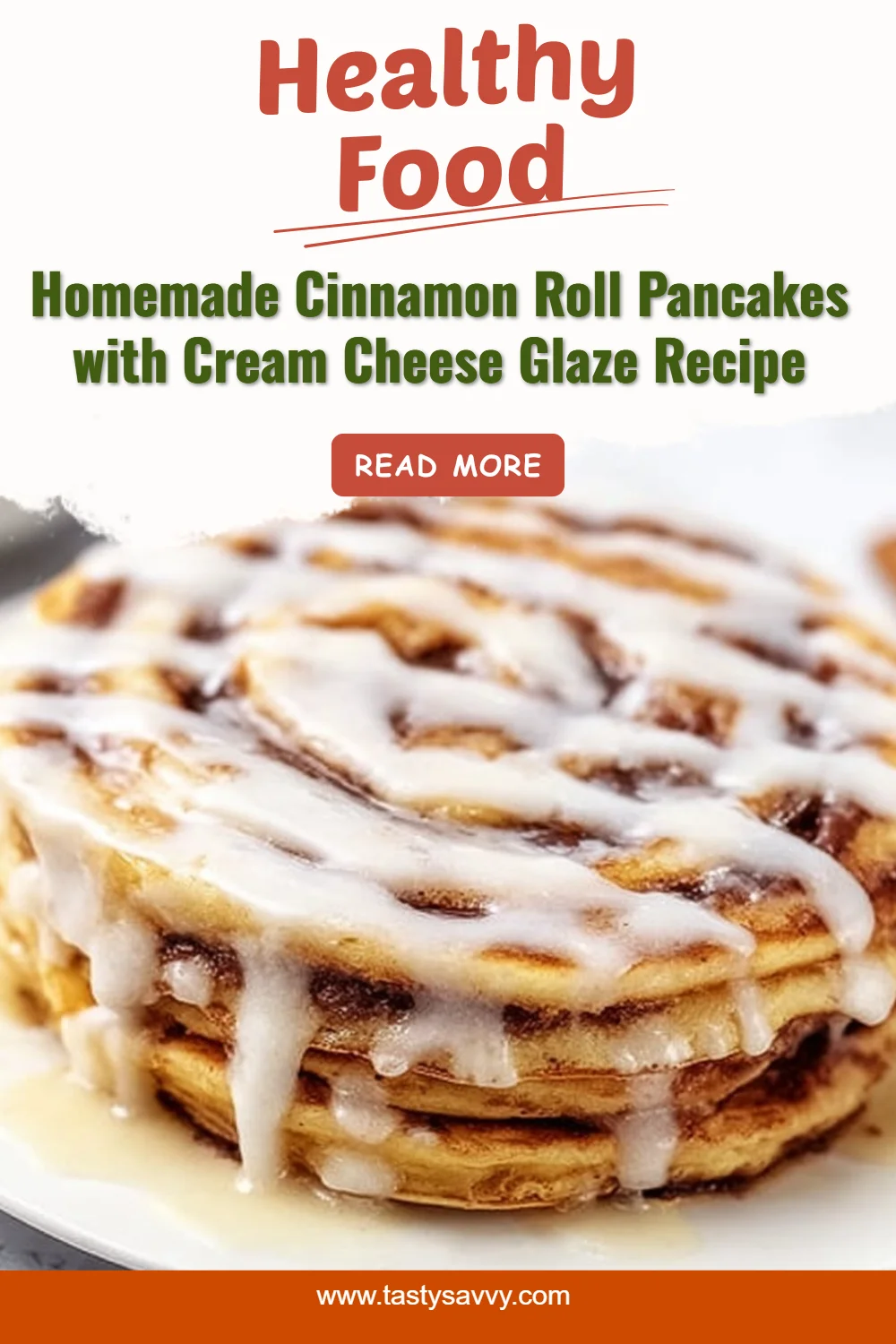Cinnamon Roll Pancakes with Cream Cheese Glaze cinnamon roll pancakes Cinnamon Roll Pancakes with Cream Cheese Glaze