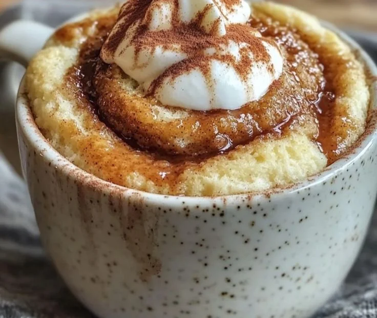 Cottage Cheese Cinnamon Roll Mug Cake