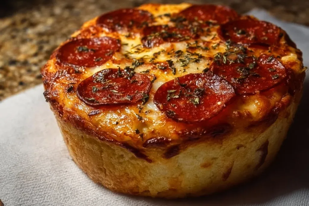 Cottage Cheese Pizza Bowl topped with fresh vegetables and herbs