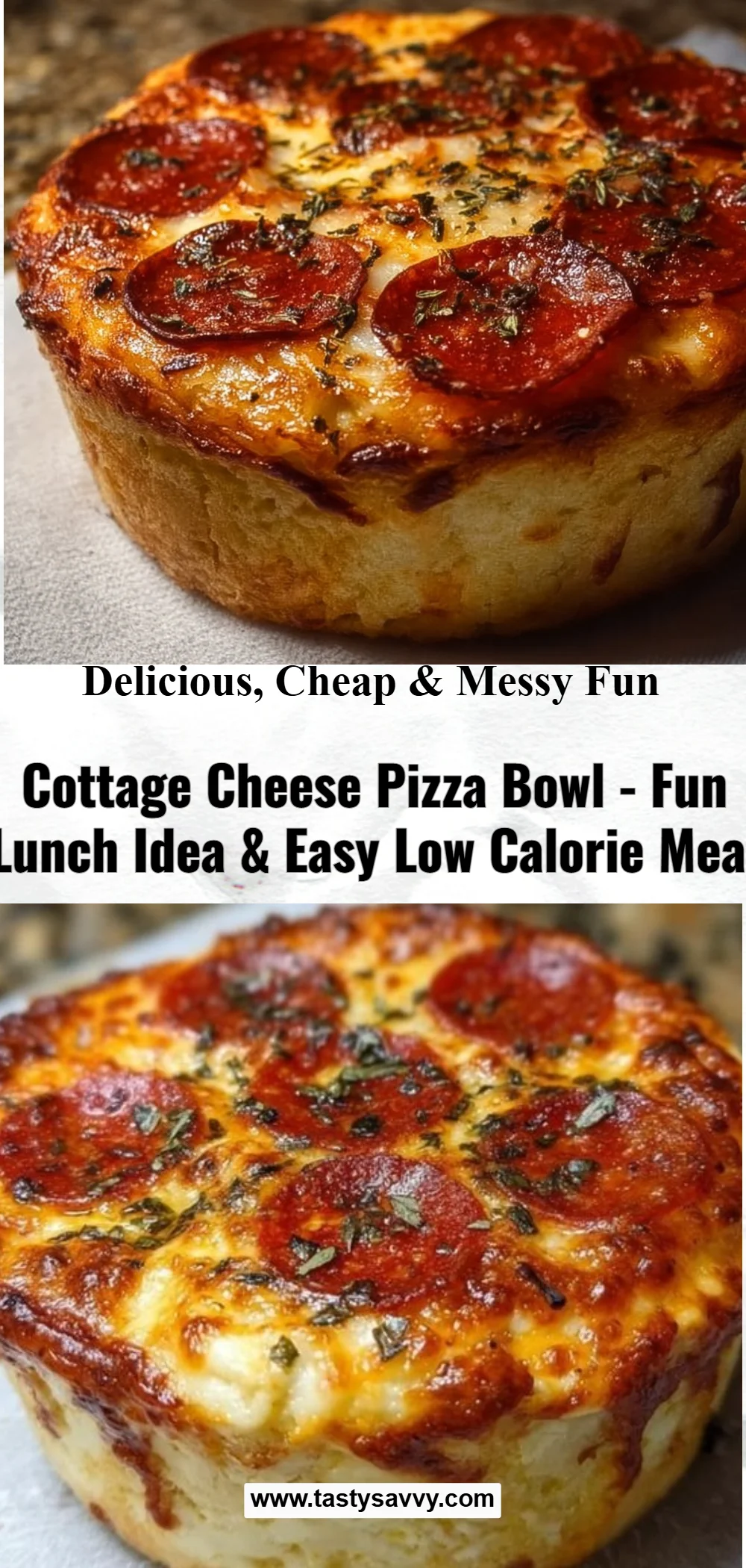 Cottage Cheese Pizza Bowl