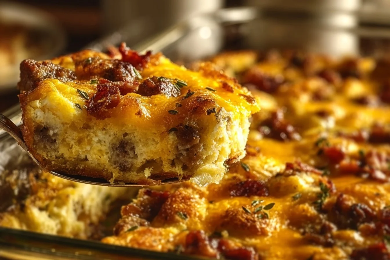 Crack Breakfast Casserole breakfast casserole Delicious Crack Breakfast Casserole ready to serve, perfect for brunch or breakfast.