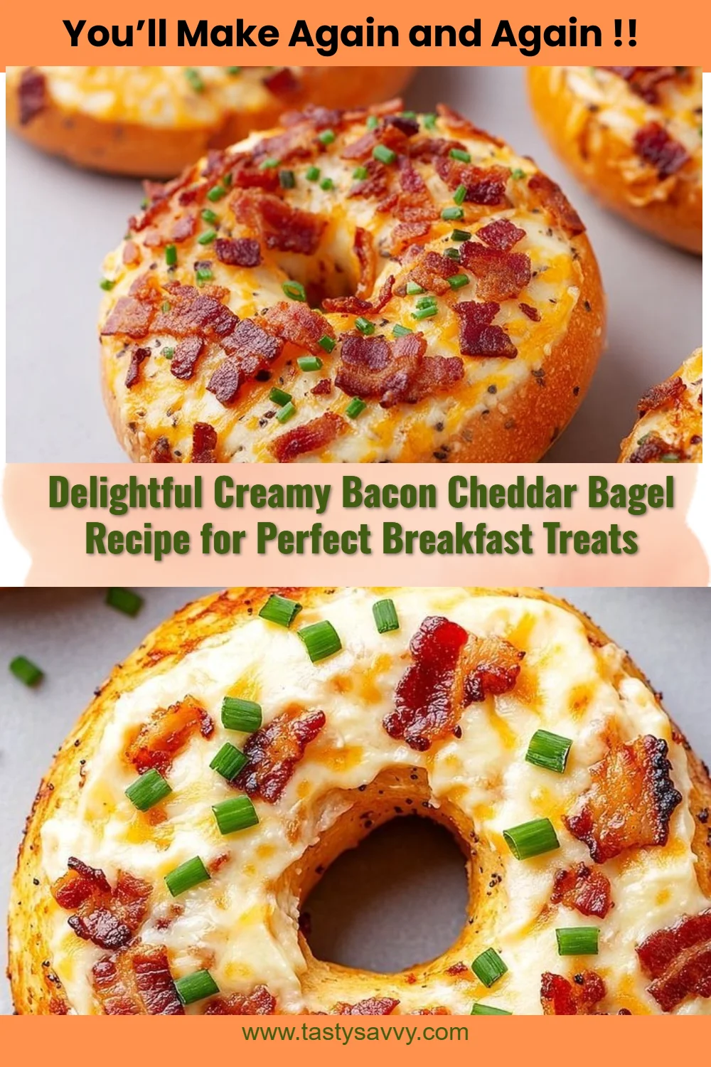 Creamy Bacon Cheddar Bagels