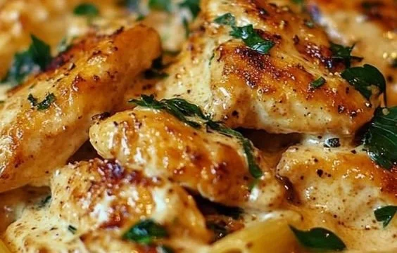 Creamy Parmesan Chicken with Penne