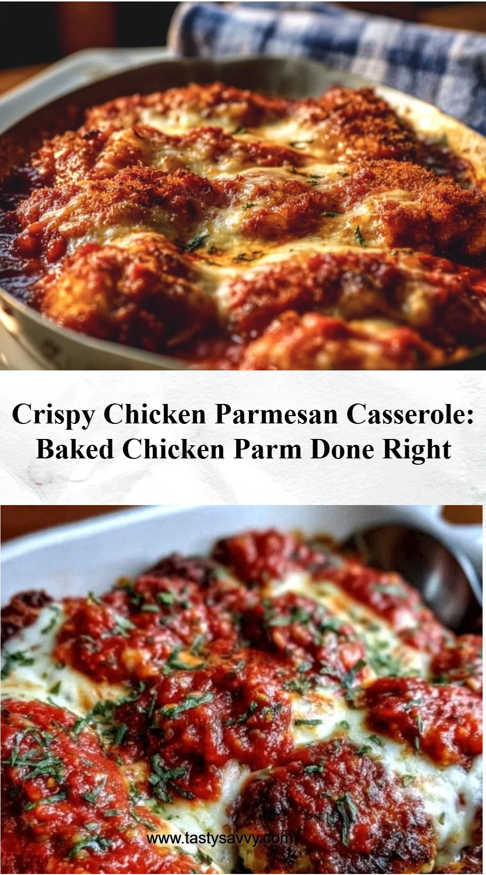 Crispy Chicken Parmesan Casserole