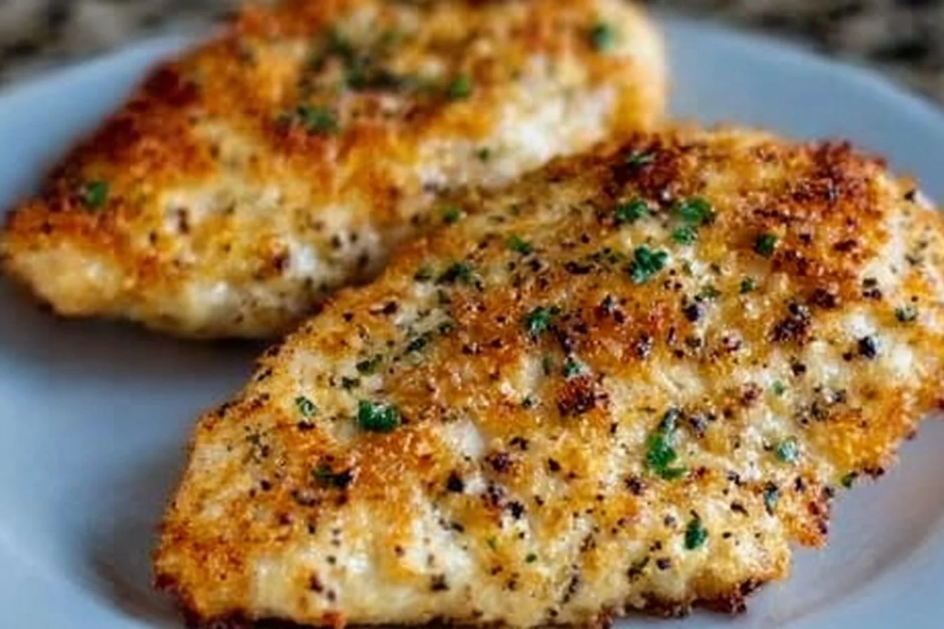 Easy Air Fryer Garlic Parmesan Crusted Chicken