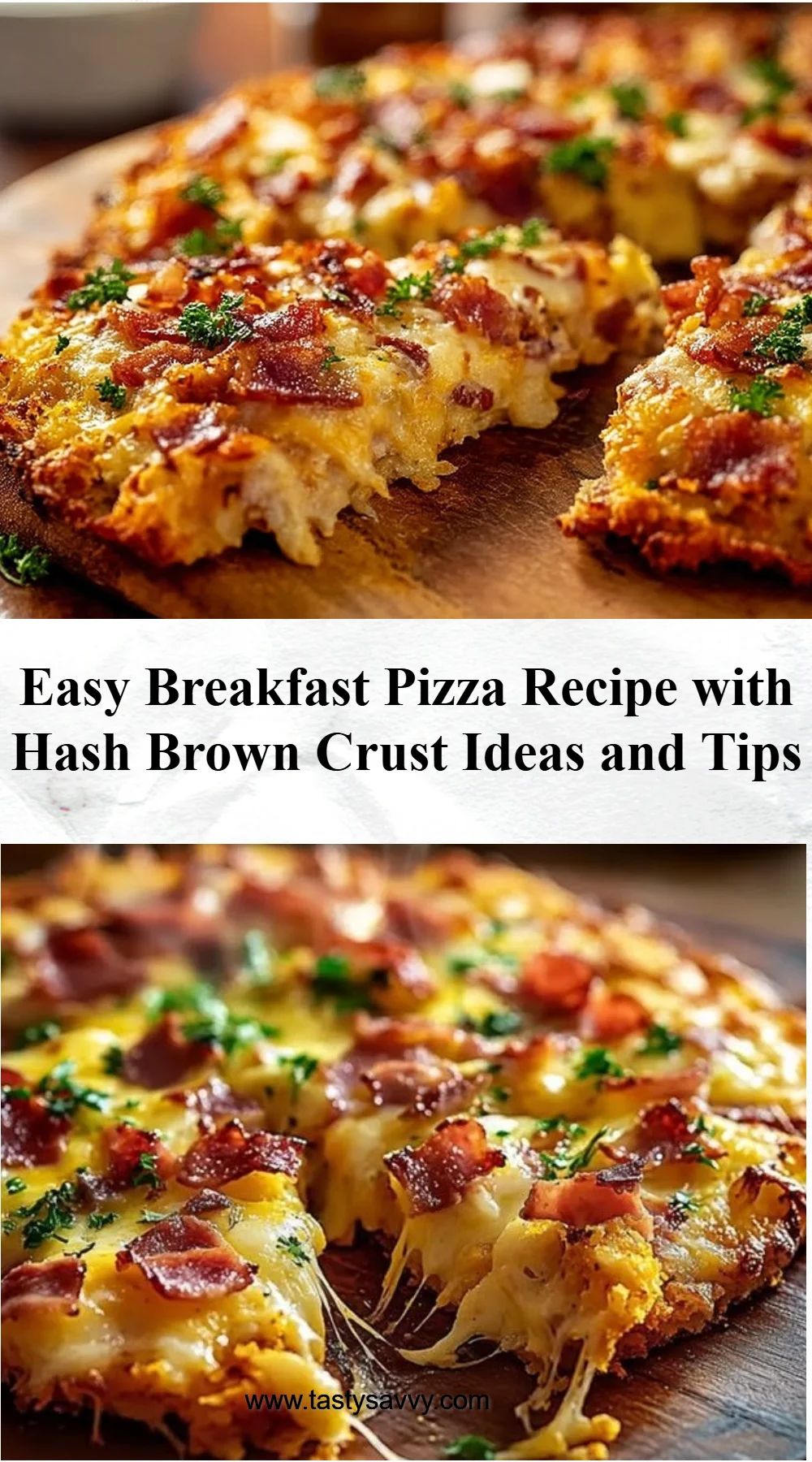 Easy Breakfast Pizza with Hash Brown Crust
