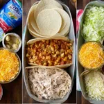 Easy dinner casserole recipe with vegetables and cheese in a baking dish.