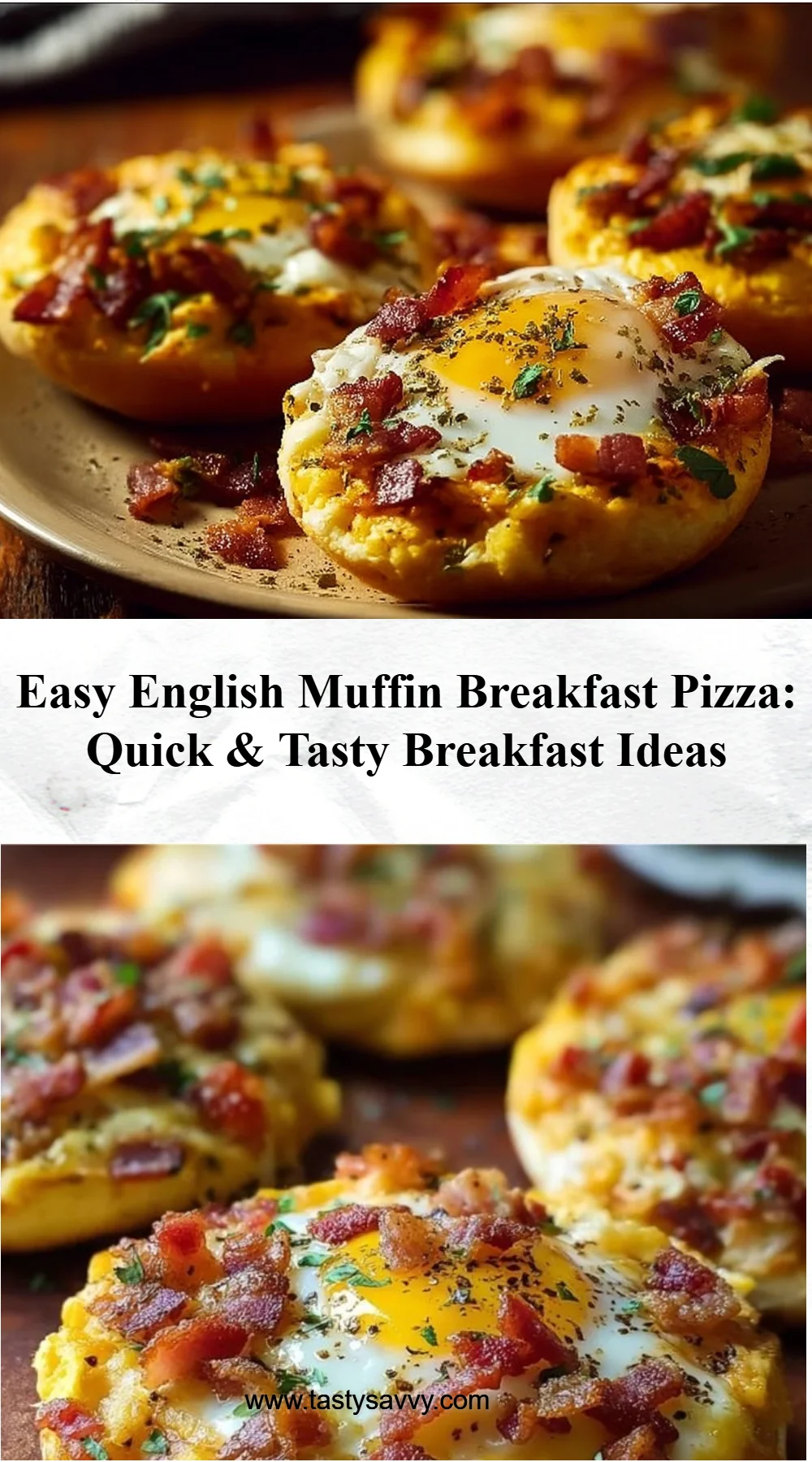 Easy English Muffin Breakfast Pizza