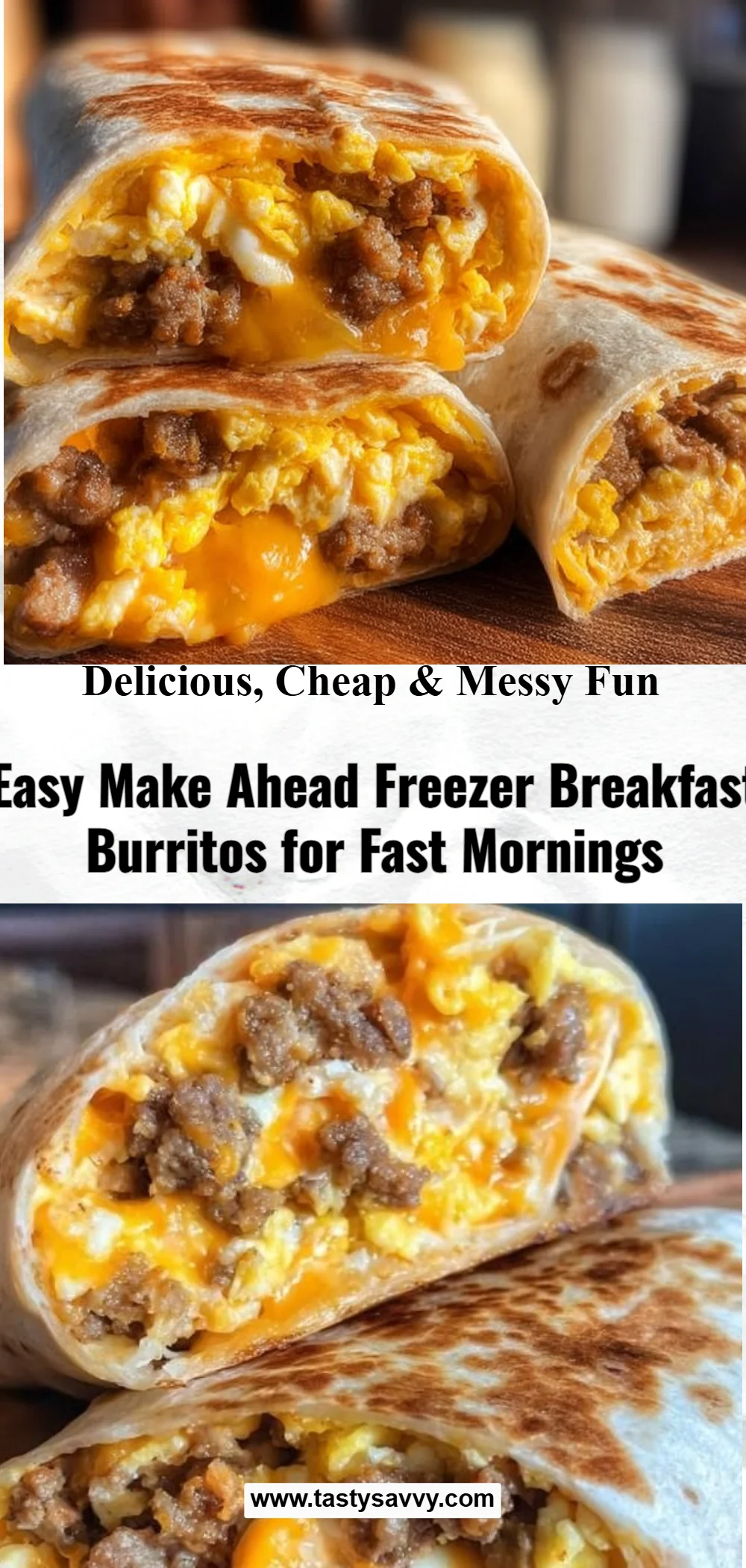 Freezer Breakfast Burritos