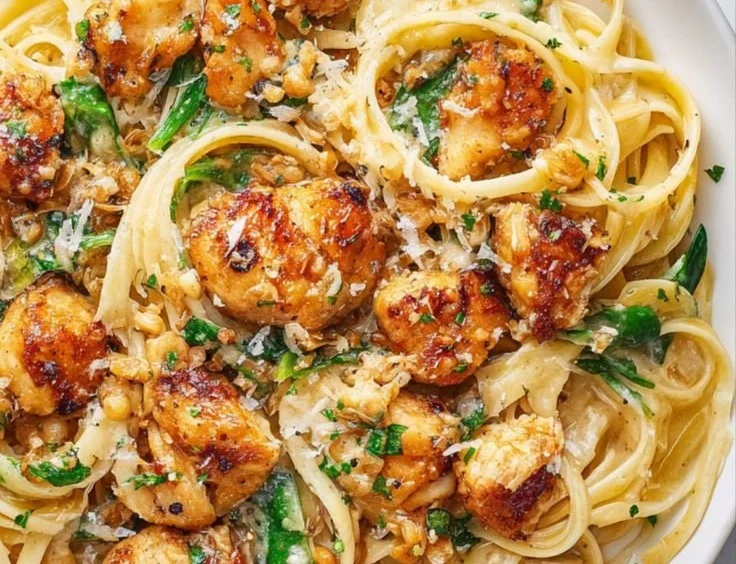 Garlic Parmesan Chicken Pasta