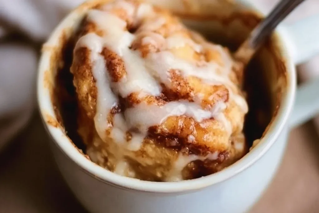 Gluten-Free Cinnamon Roll in a Mug, a quick and easy dessert recipe