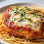Healthy chicken parmesan recipe with fresh ingredients and flavorful sauce