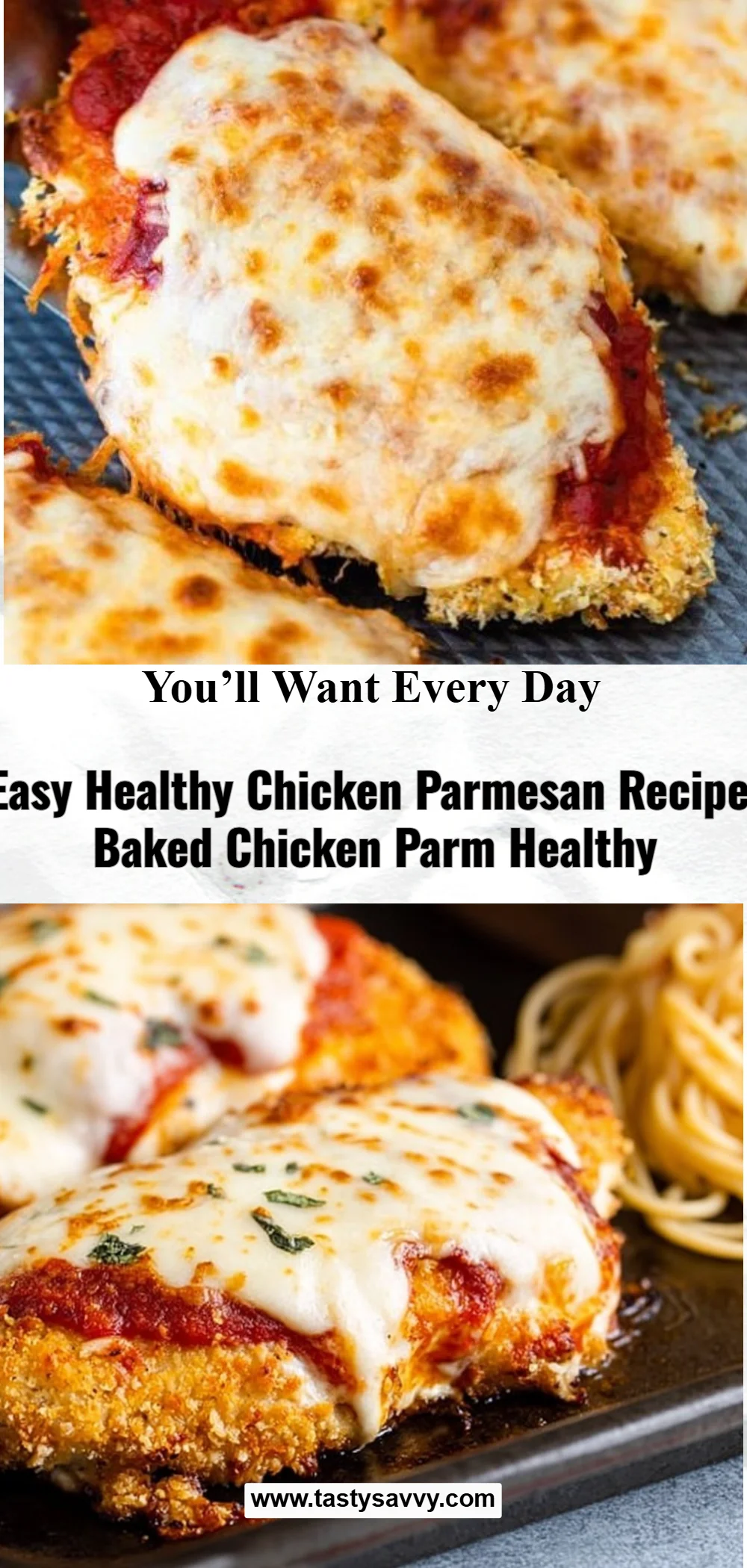Healthy Oven Baked Chicken Parmesan