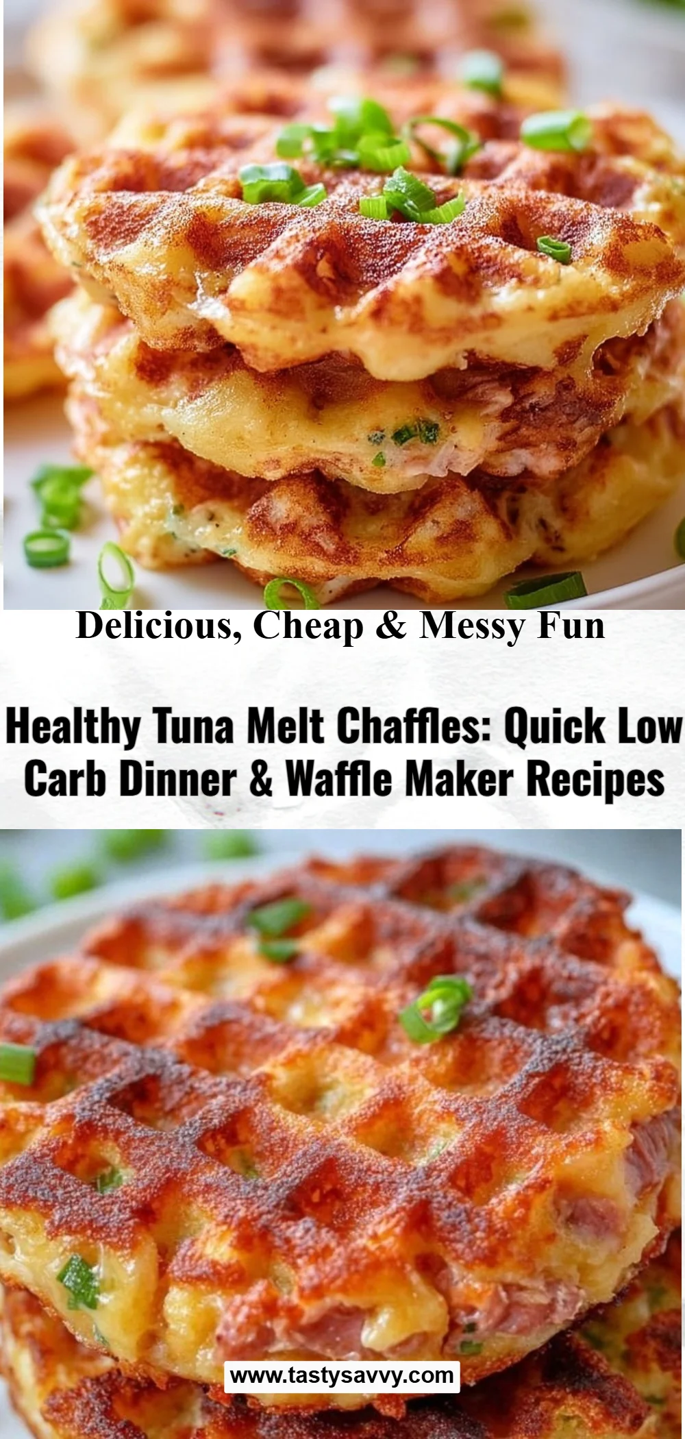 Healthy Tuna Melt Chaffles tuna melt chaffles Healthy Tuna Melt Chaffles