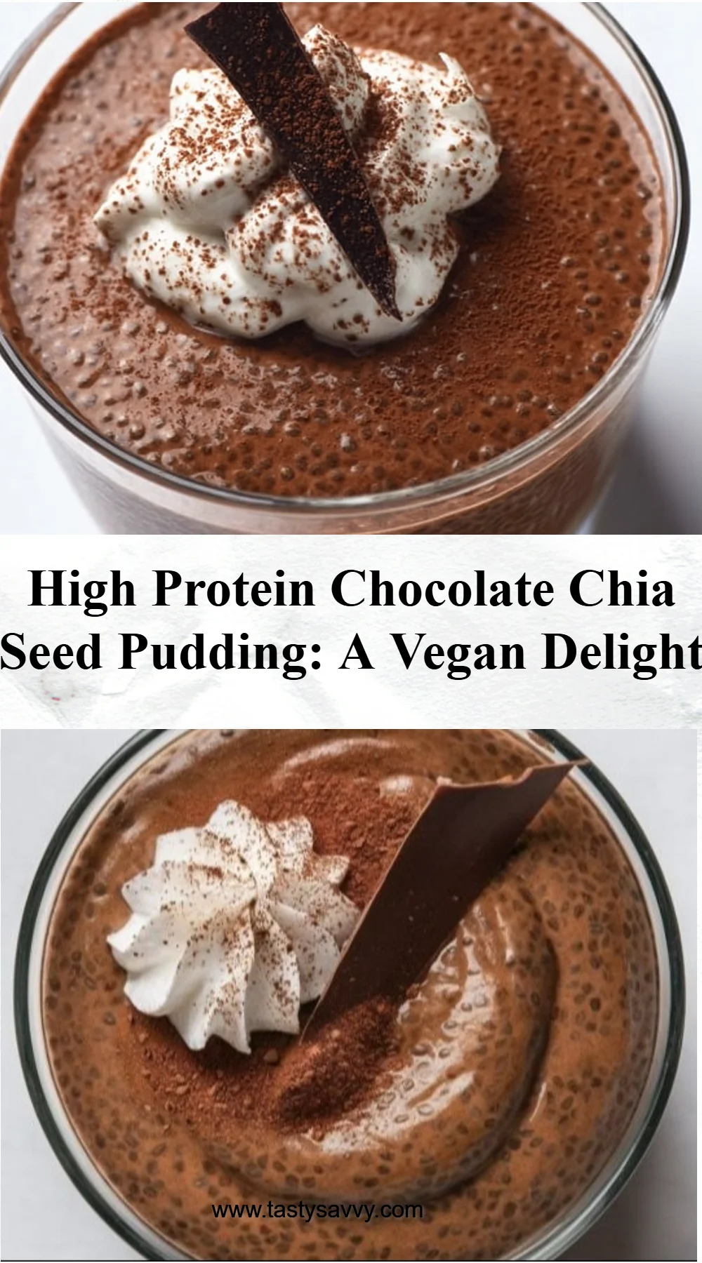 High Protein Chocolate Chia Seed Pudding