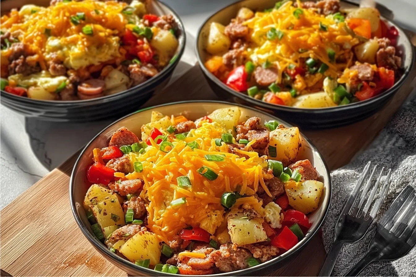 High Protein Freezer Friendly Breakfast Bowls