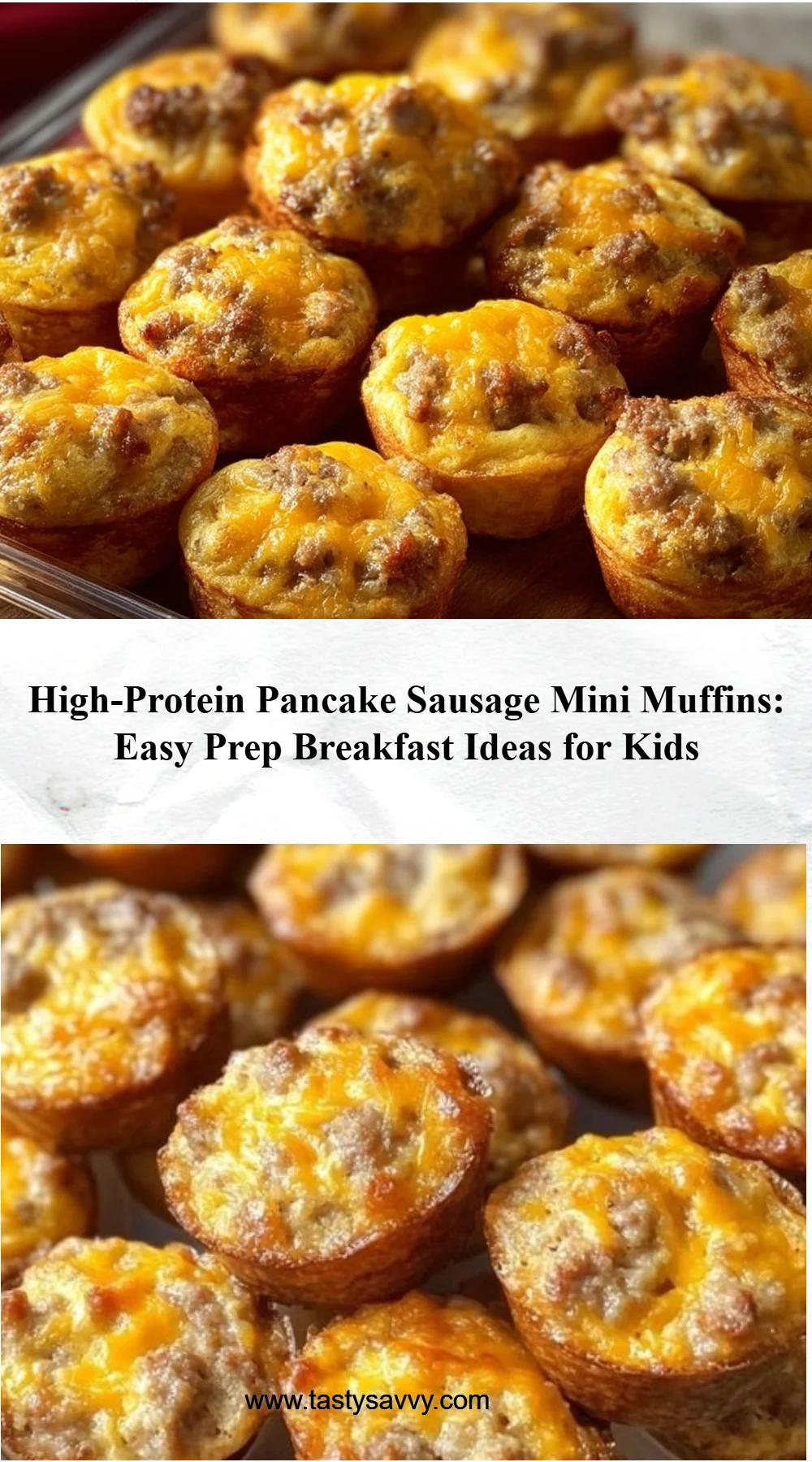 High-Protein Pancake Sausage Mini Muffins