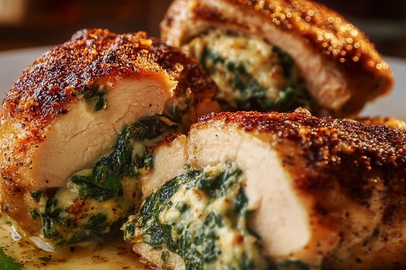 Irresistible Ruth's Chris stuffed chicken dish plated beautifully