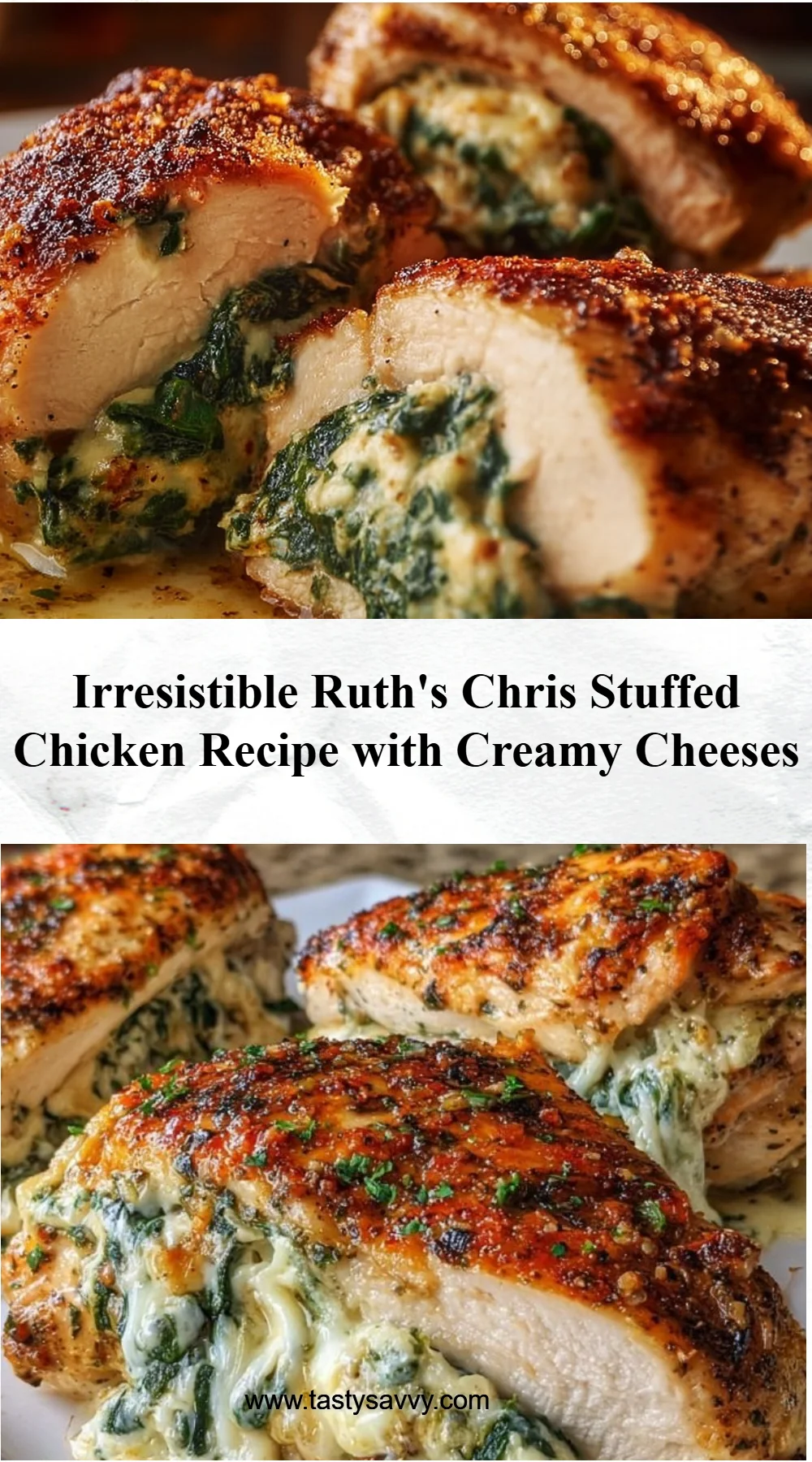 Irresistible Ruth's Chris Stuffed Chicken