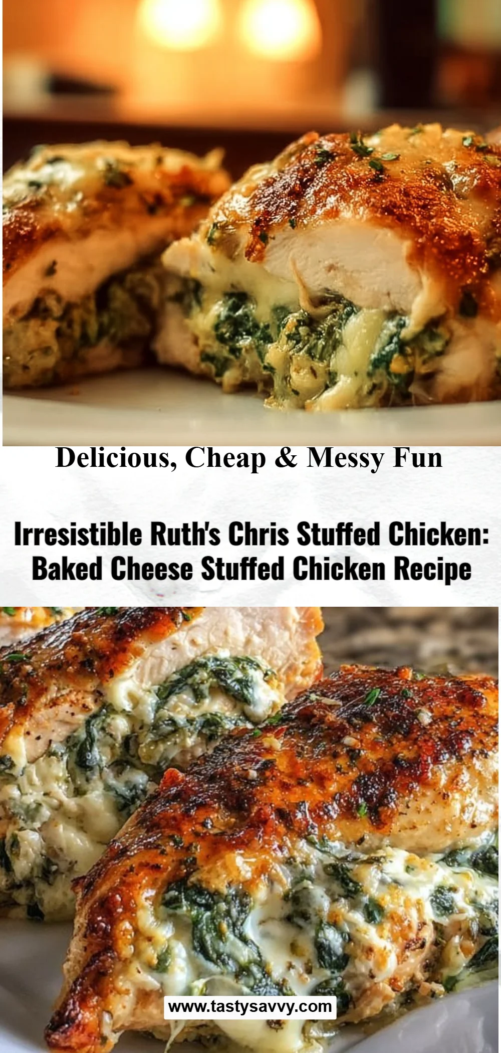 Irresistible Ruth's Chris Stuffed Chicken