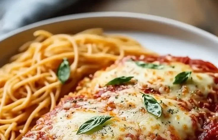 Irresistibly Juicy Oven-Baked Parmesan Chicken oven-baked chicken Irresistibly Juicy Oven-Baked Parmesan Chicken served on a plate