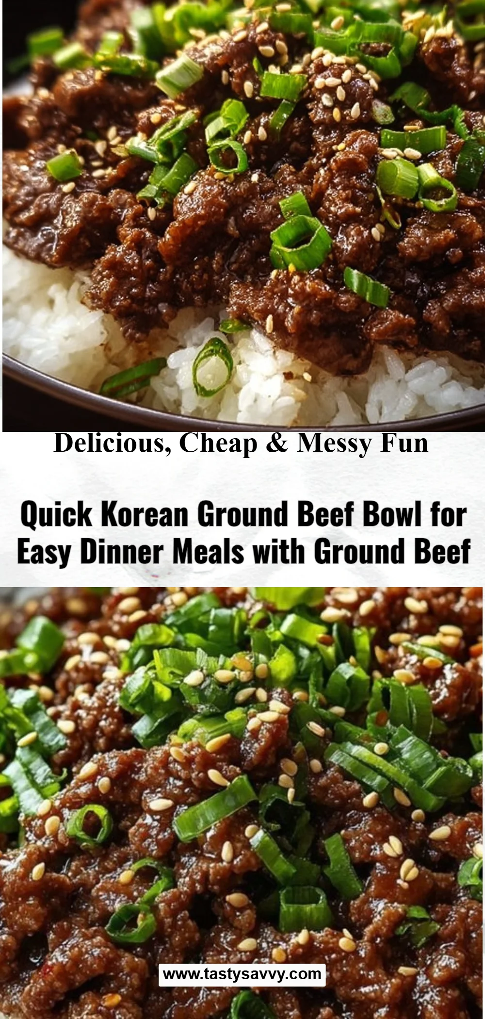 Korean Ground Beef Bowl
