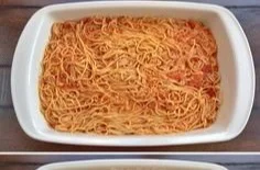 Lazy Chicken Parmesan Baked Spaghetti