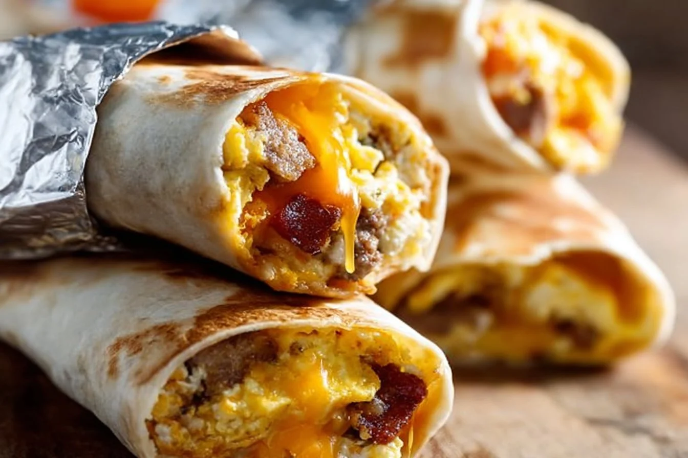 Make-Ahead Freezer Breakfast Burritos breakfast burritos Freezer breakfast burritos ready for meal prep and quick morning meals.