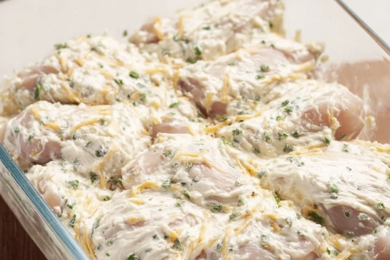 Million Dollar Baked Chicken Breast baked chicken Deliciously juicy Million Dollar Baked Chicken Breast ready to serve.