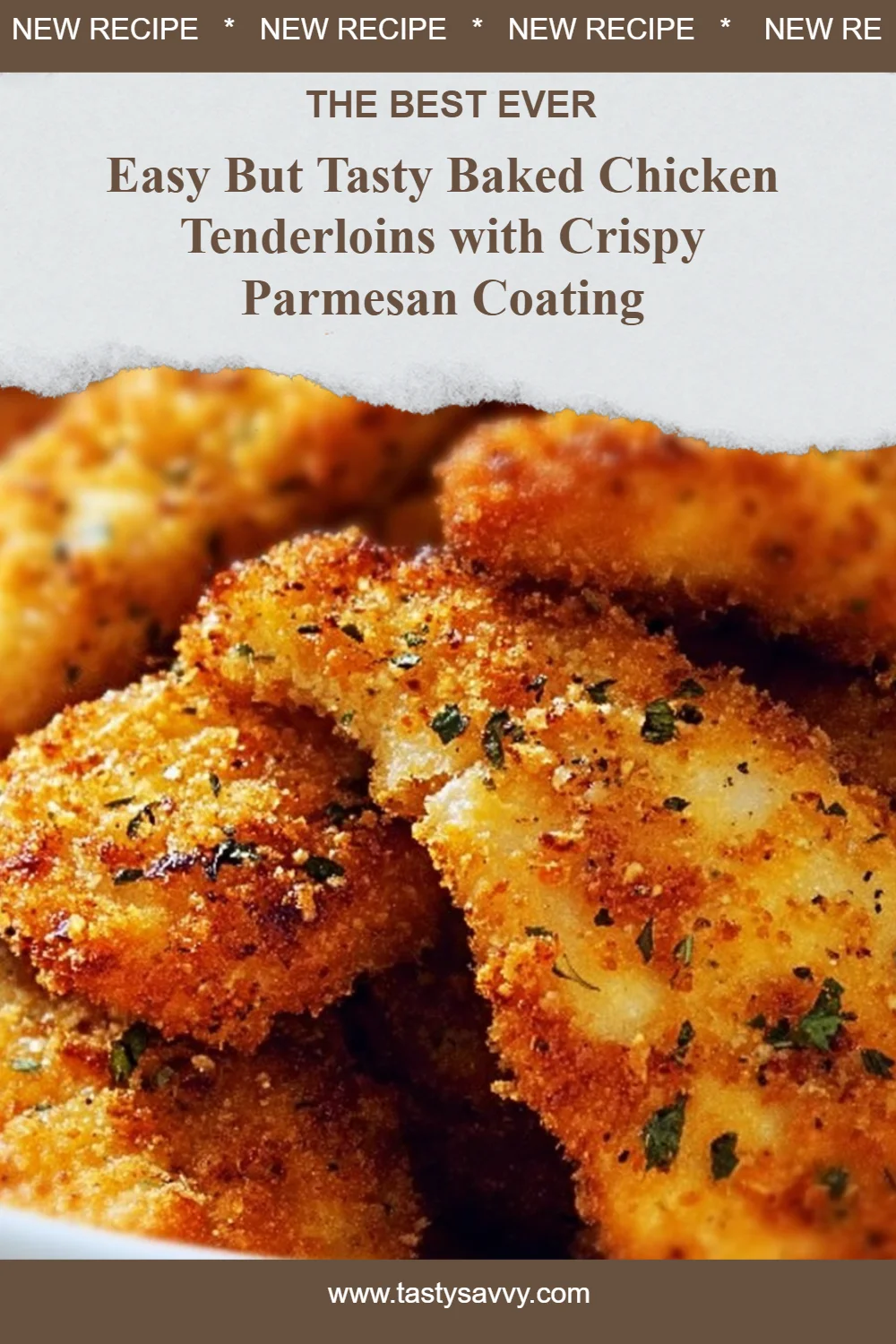 Oven-Baked Crispy Parmesan Chicken Tenders