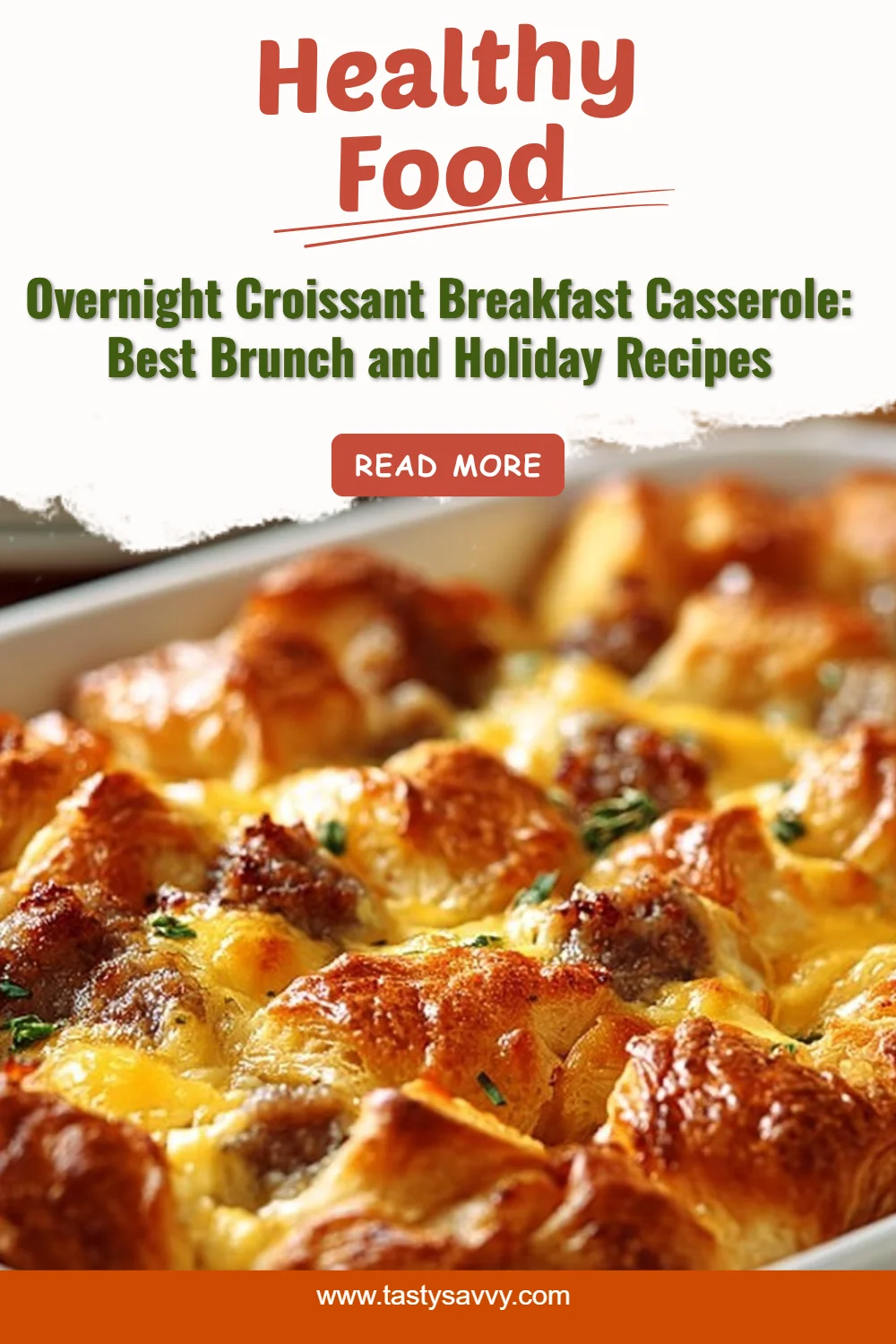 Overnight Croissant Breakfast Casserole