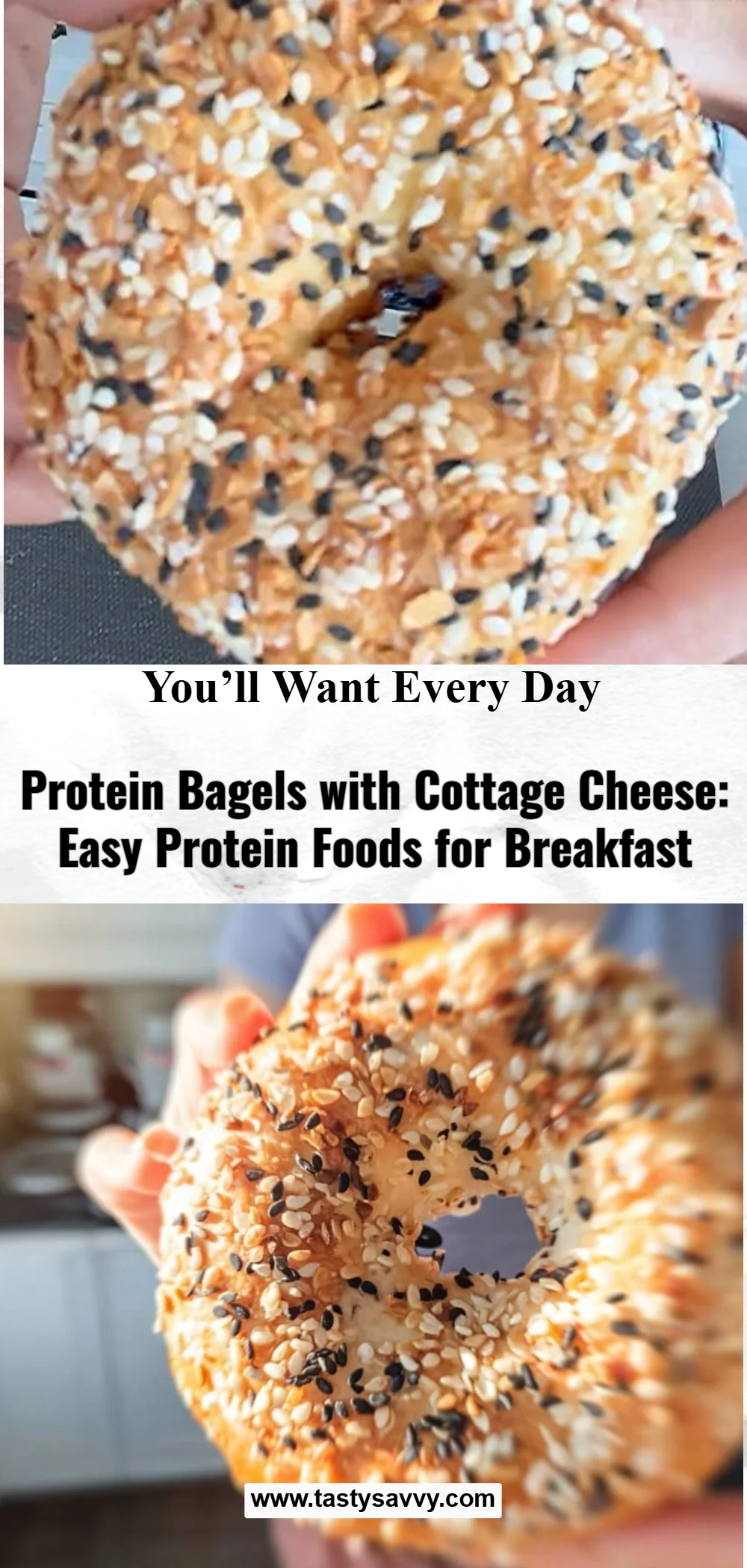 Protein Bagels with Cottage Cheese