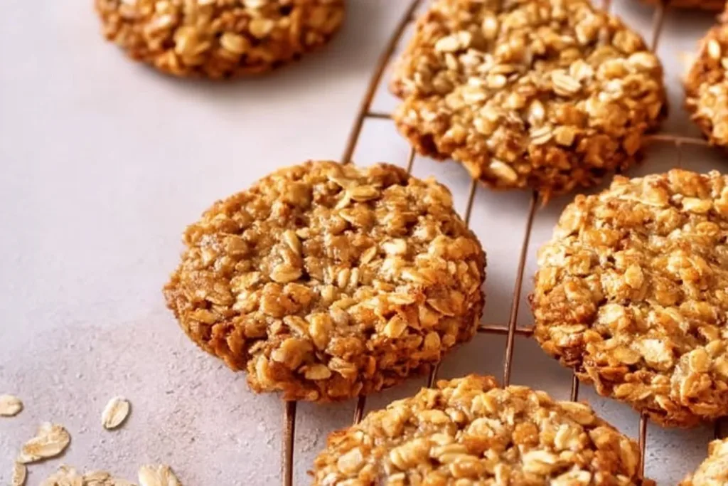 Delicious homemade protein oatmeal cookies fresh out of the oven